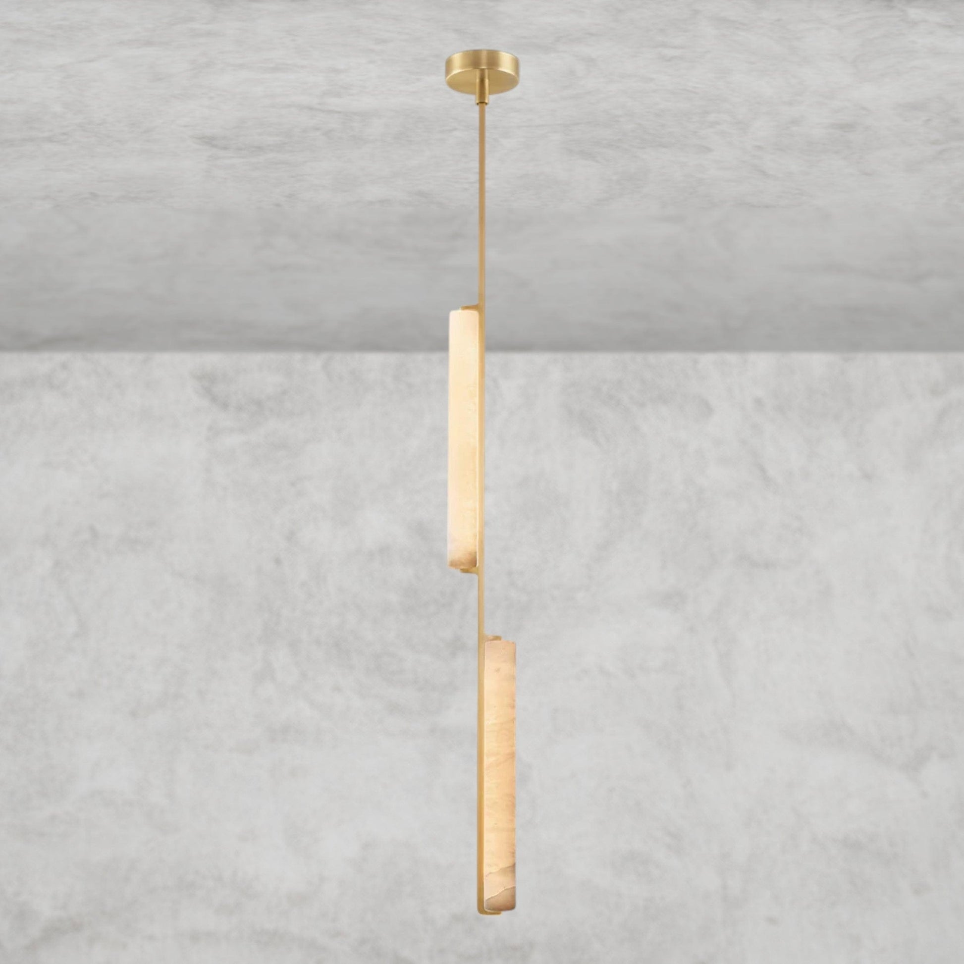 Brass Audubon Alabaster Pendant