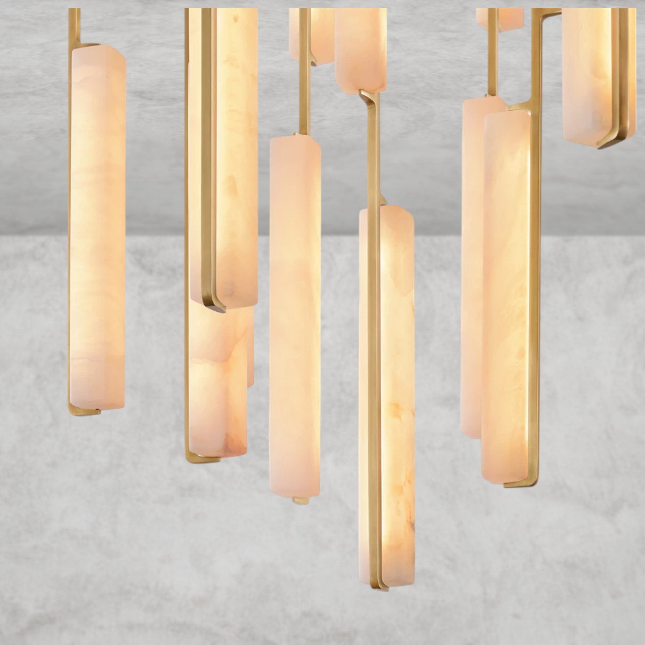 Audubon Alabaster Round Chandelier 24", 40", 56"