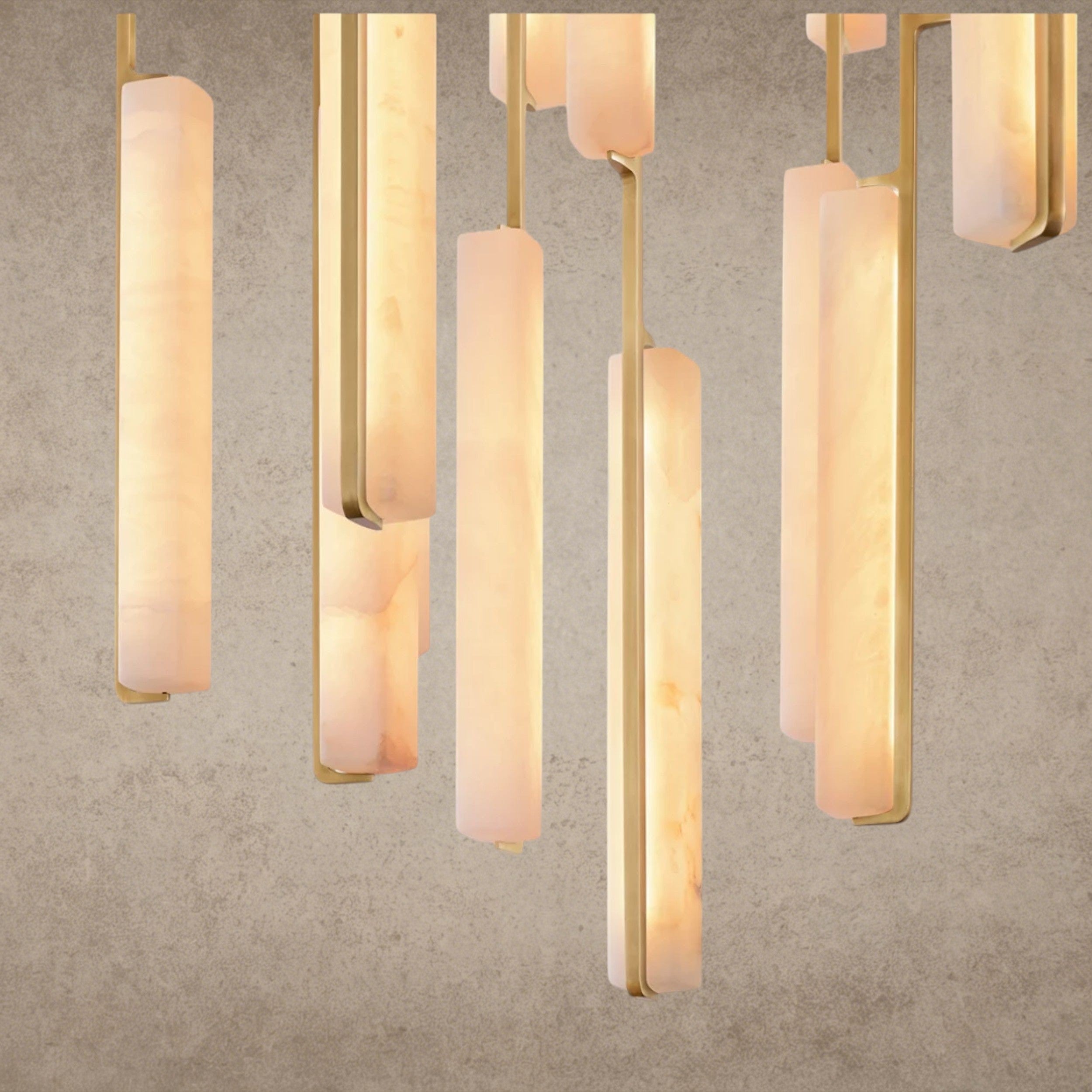 Audubon Alabaster Round Chandelier 24", 40", 56"