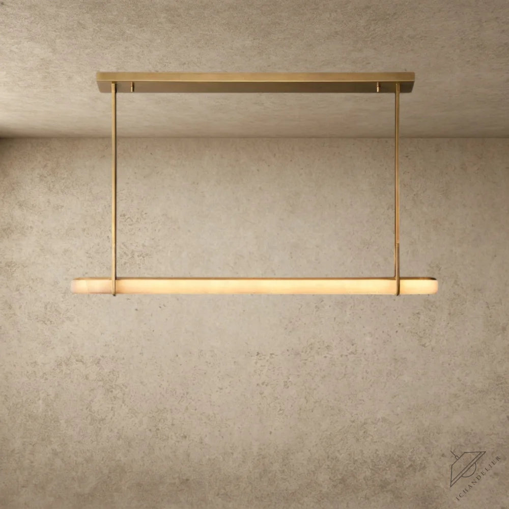 Audubon Alabaster Single Bar Linear Chandelier