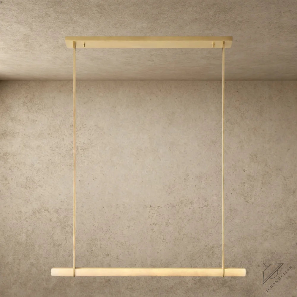 Audubon Alabaster Single Bar Linear Chandelier