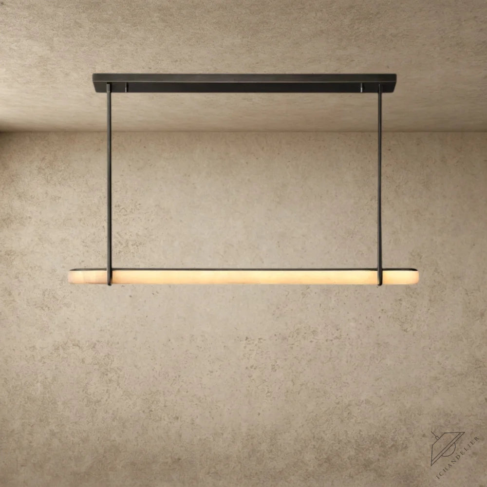 Audubon Alabaster Single Bar Linear Chandelier