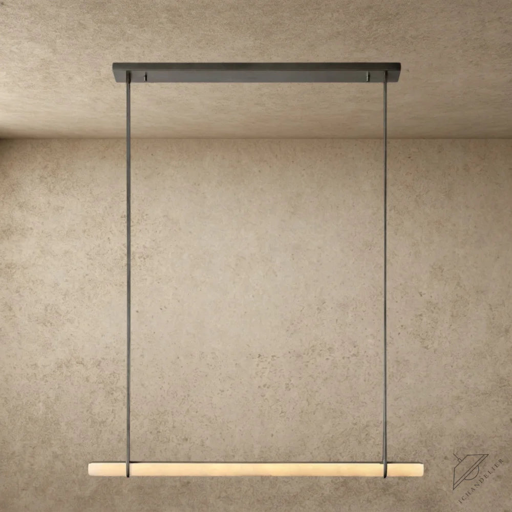Audubon Alabaster Single Bar Linear Chandelier