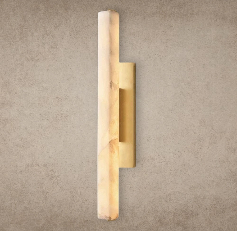25" / Brass Audubon Alabaster Single Sconce