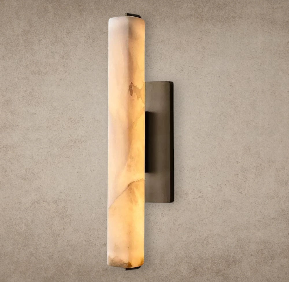 19" / Bronze Audubon Alabaster Single Sconce