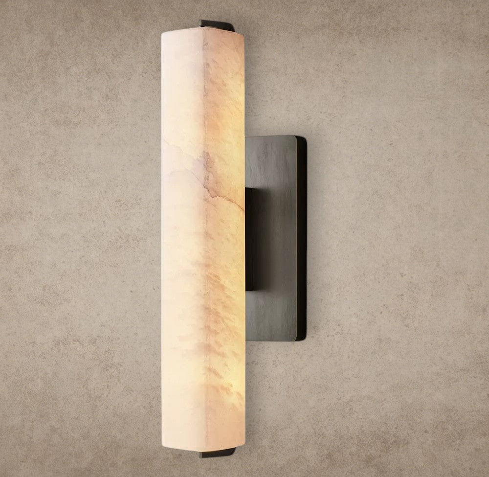 15" / Bronze Audubon Alabaster Single Sconce