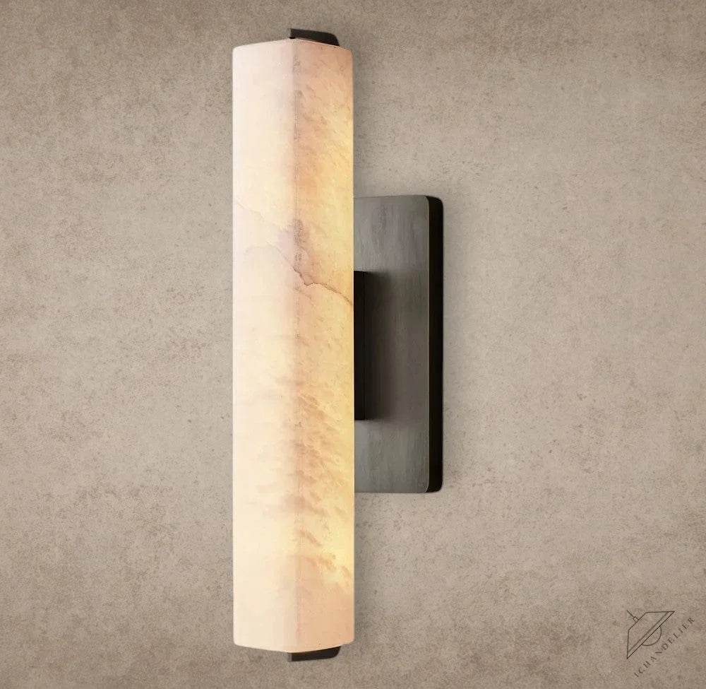 15" / Bronze Audubon Alabaster Single Sconce