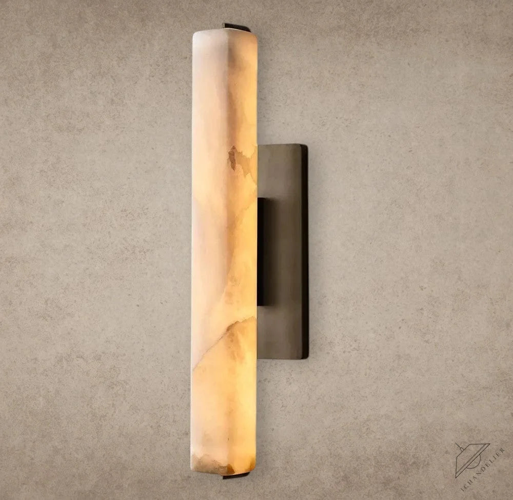 19" / Bronze Audubon Alabaster Single Sconce