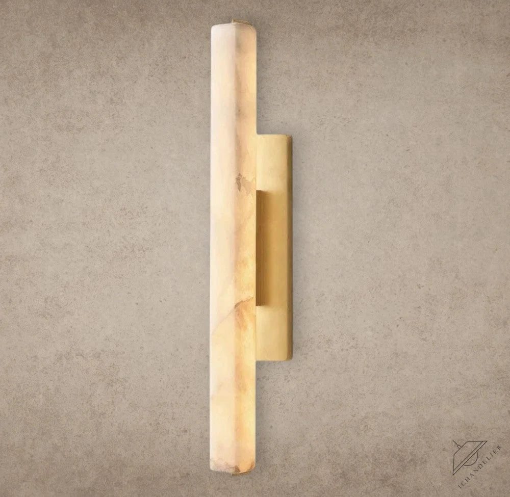 25" / Brass Audubon Alabaster Single Sconce