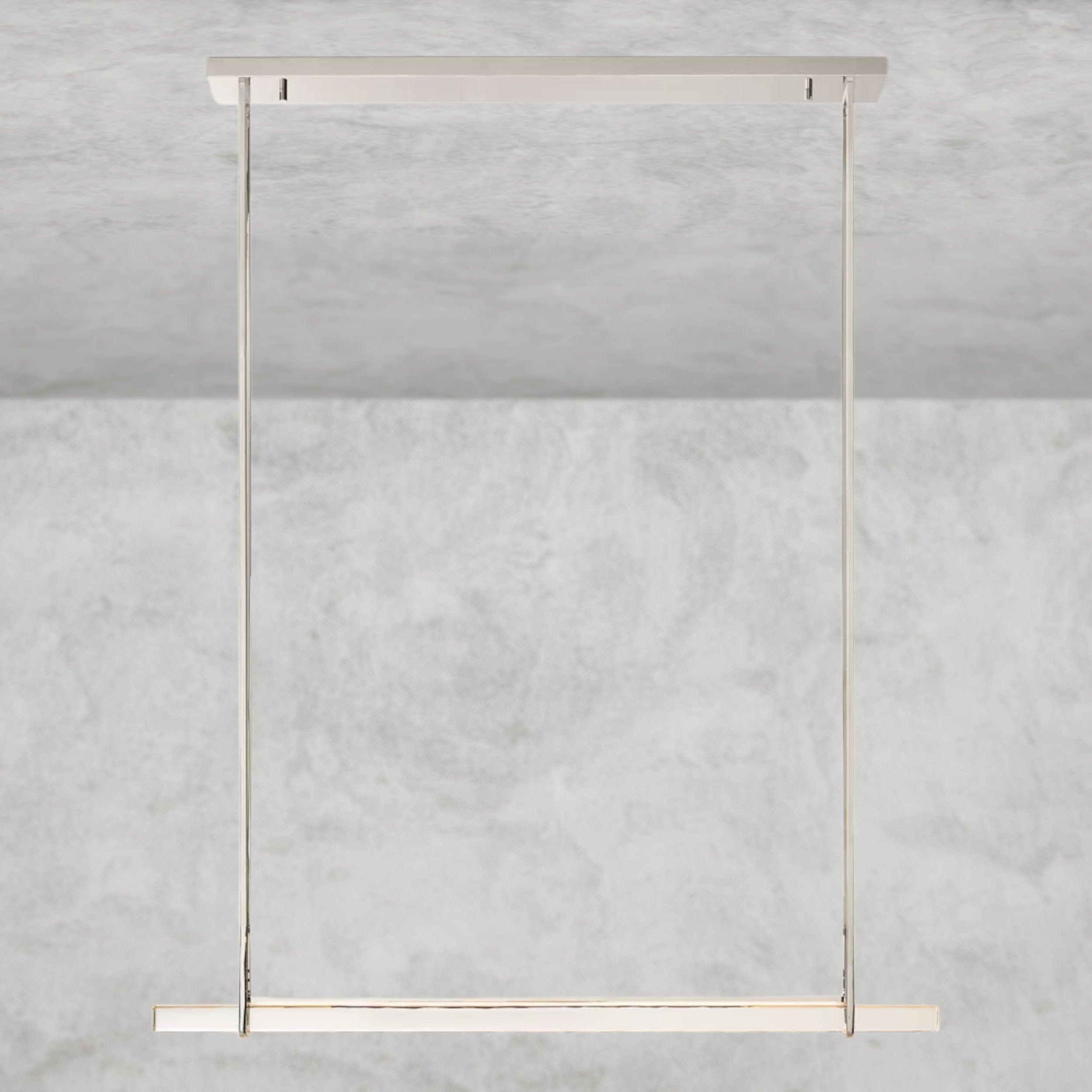 Nickle Audubon Crystal Linear Single Bar Chandelier