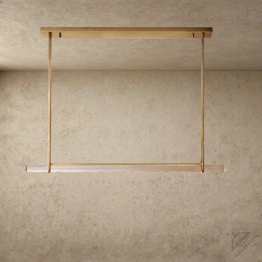 Audubon Crystal Linear Single Bar Chandelier