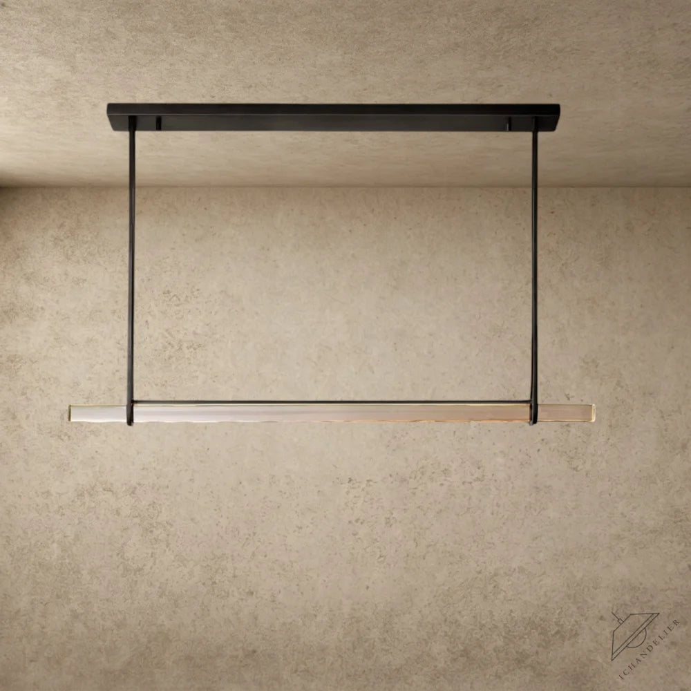 Audubon Crystal Linear Single Bar Chandelier