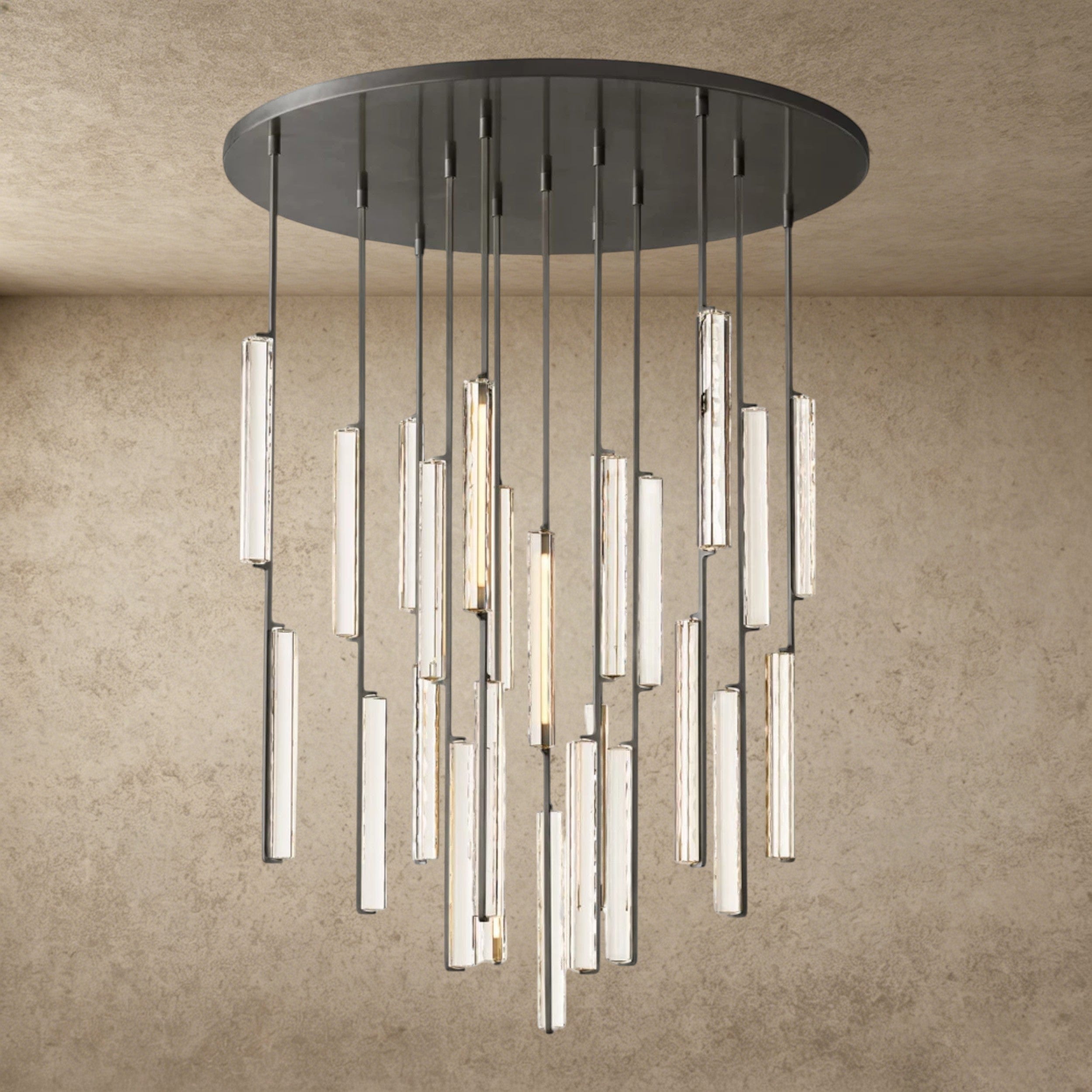 56" / Bronze Audubon Crystal Round Chandelier 24", 40", 56"