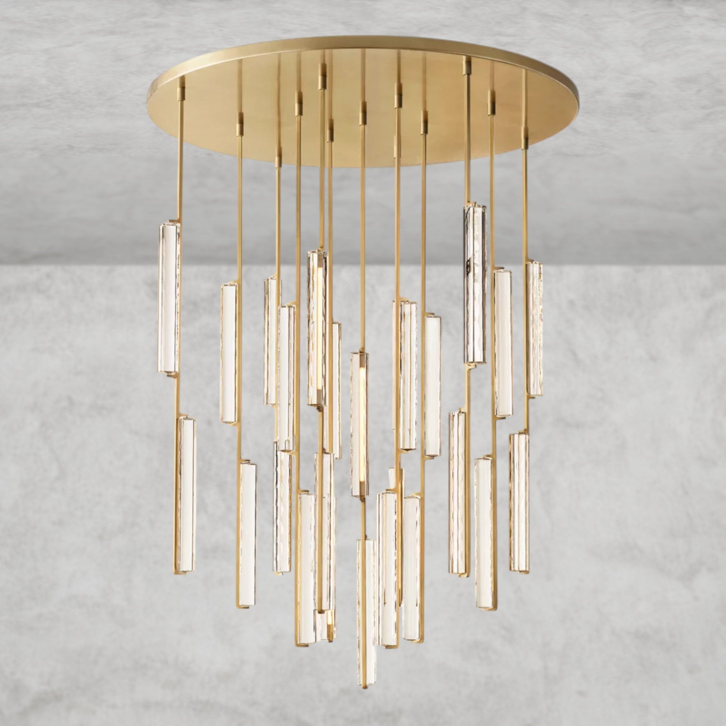 56" / Brass Audubon Crystal Round Chandelier 24", 40", 56"