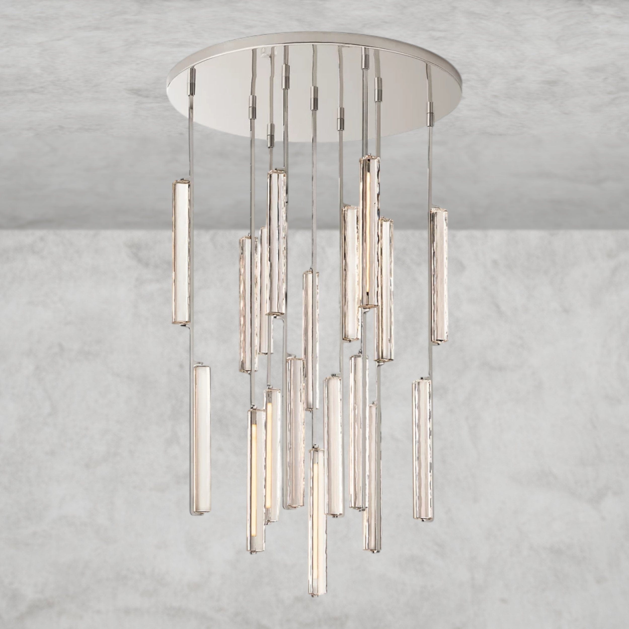 40" / Nickel Audubon Crystal Round Chandelier 24", 40", 56"