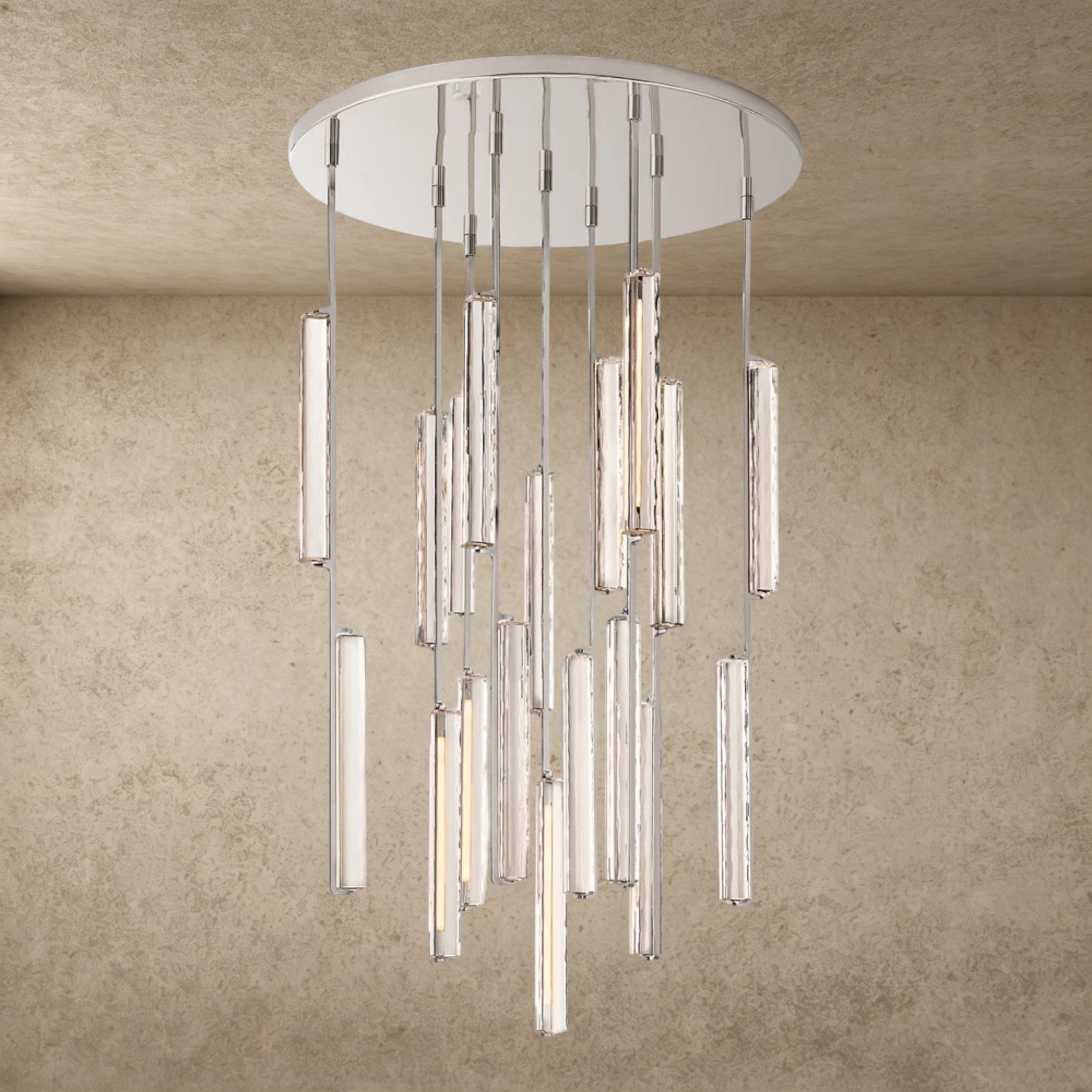 40" / Nickel Audubon Crystal Round Chandelier 24", 40", 56"