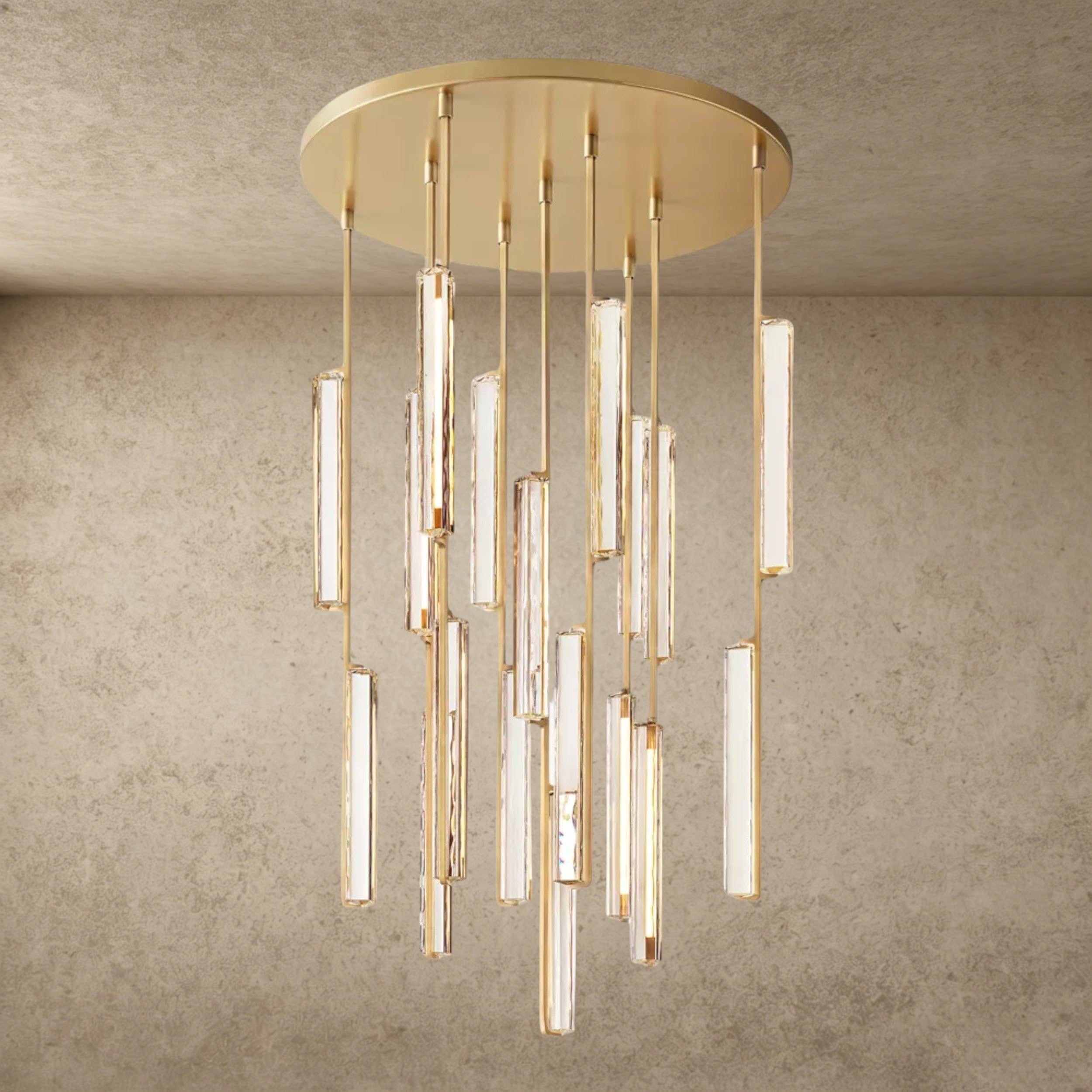 40" / Brass Audubon Crystal Round Chandelier 24", 40", 56"