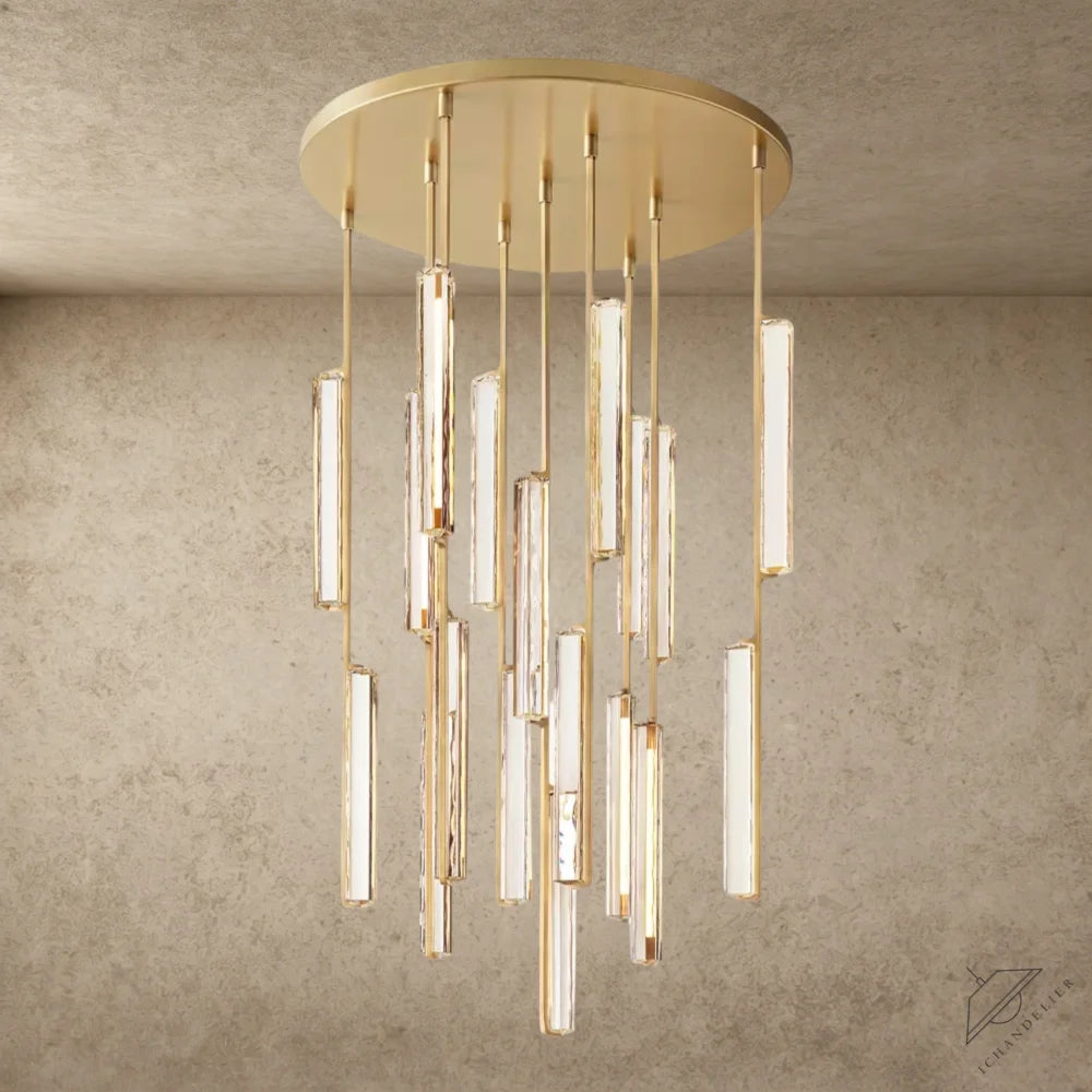 40" / Brass Audubon Crystal Round Chandelier 24", 40", 56"