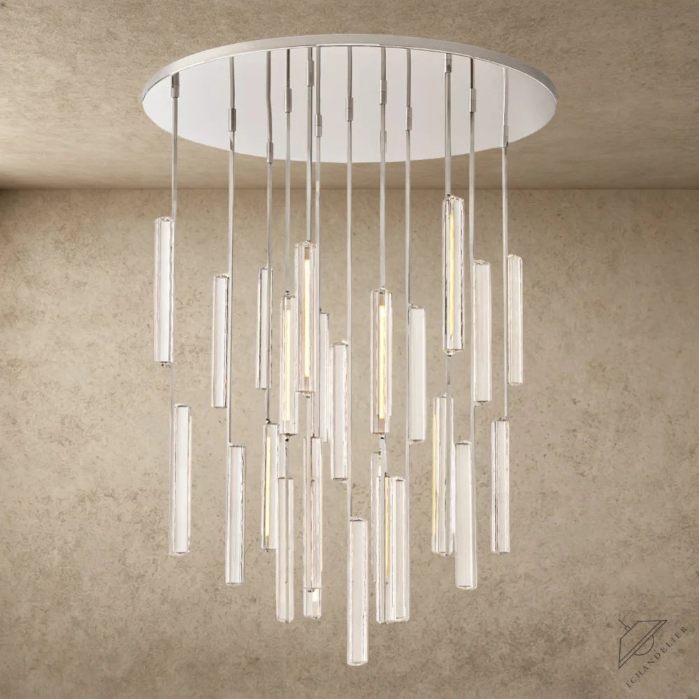 56" / Nickel Audubon Crystal Round Chandelier 24", 40", 56"