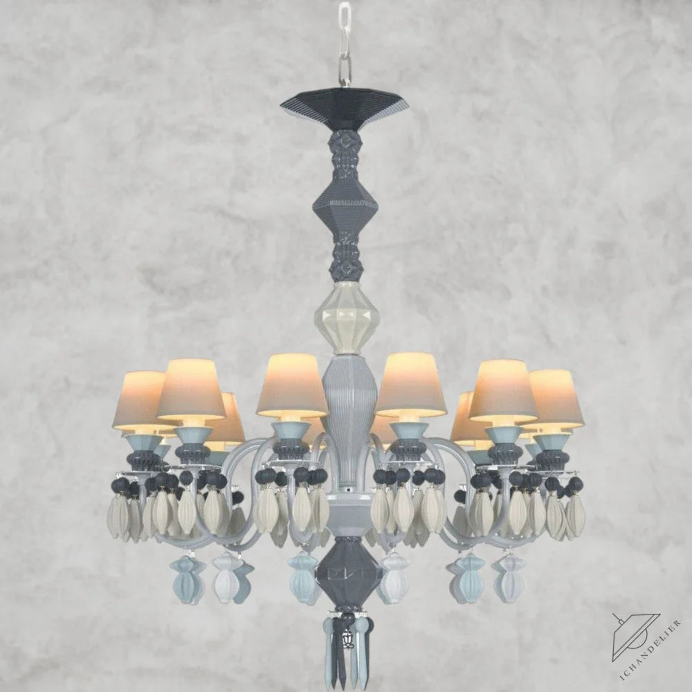 Black Belle De Nuit 12-Lights Chandelier