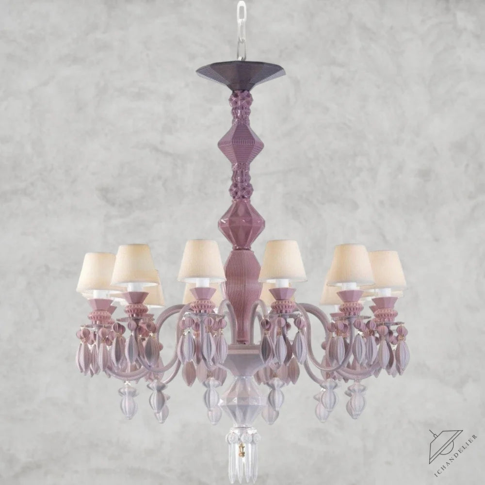 Pink Belle De Nuit 12-Lights Chandelier