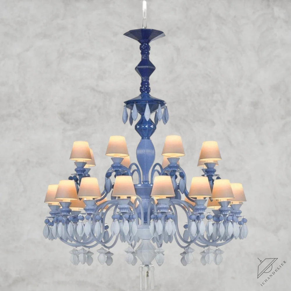 Blue I Belle De Nuit 24-Lights Chandelier