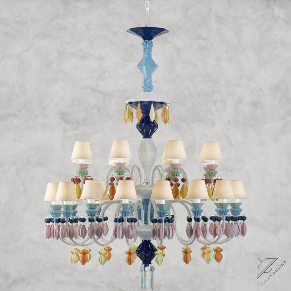 Multicolor Belle De Nuit 24-Lights Chandelier