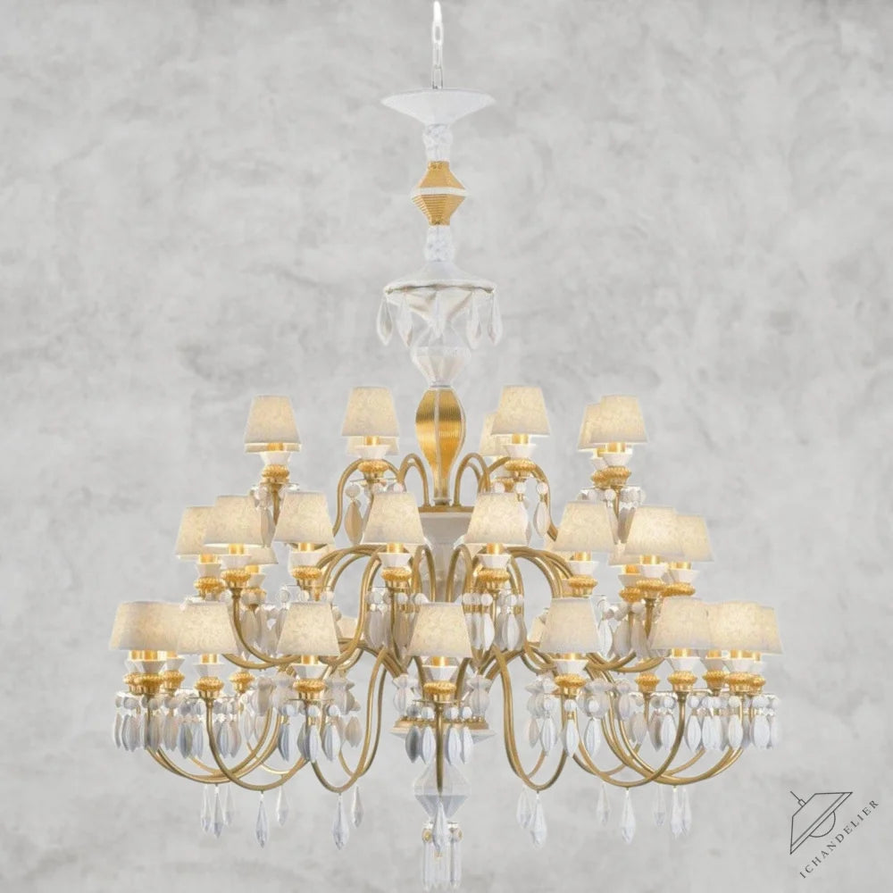 Golden Luster I Belle De Nuit 40-Lights Chandelier