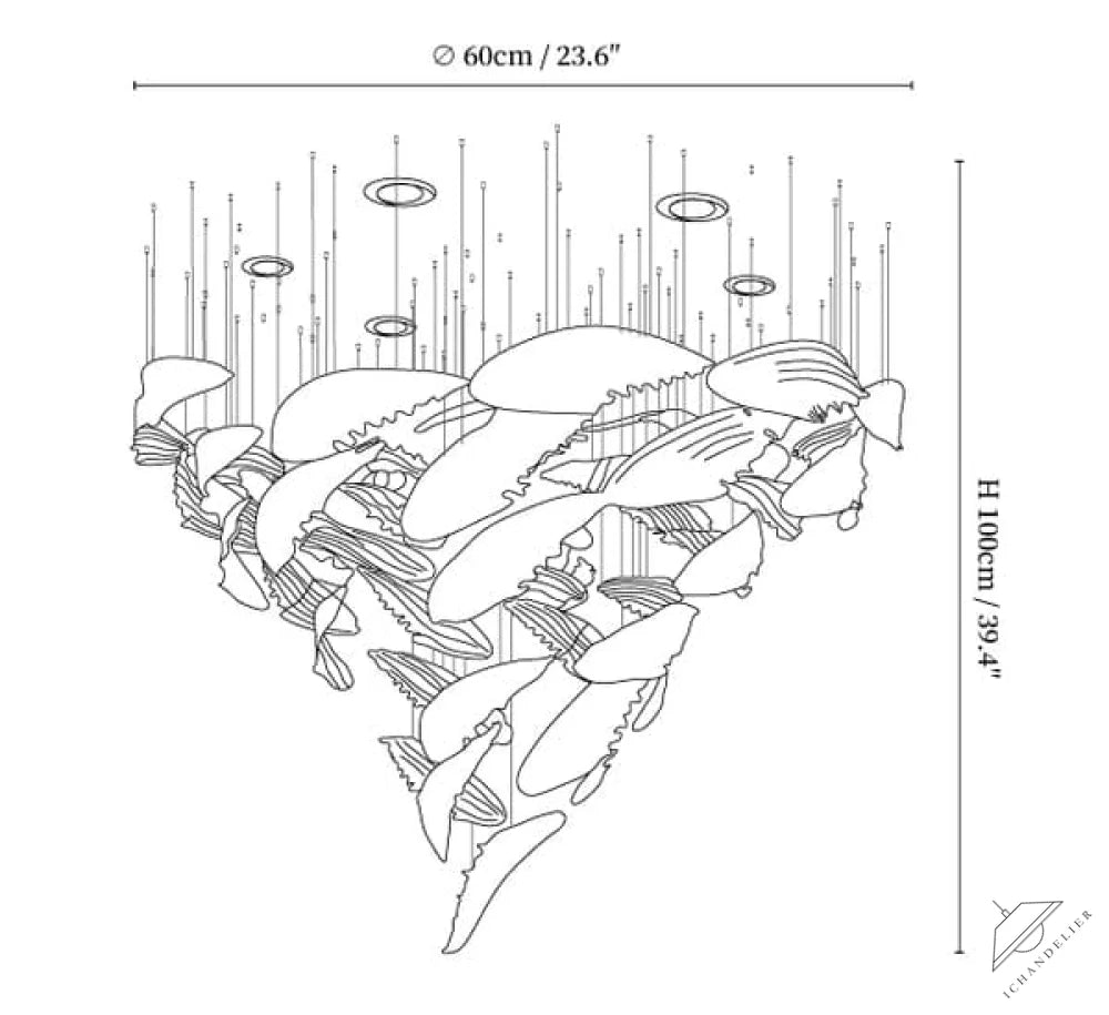 Support Customized Drawings / White & Gold Bennett Chandelier