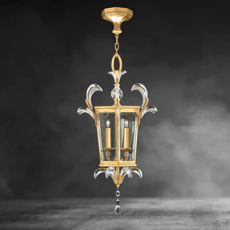Brass Beveled 3 - Light Chandelier