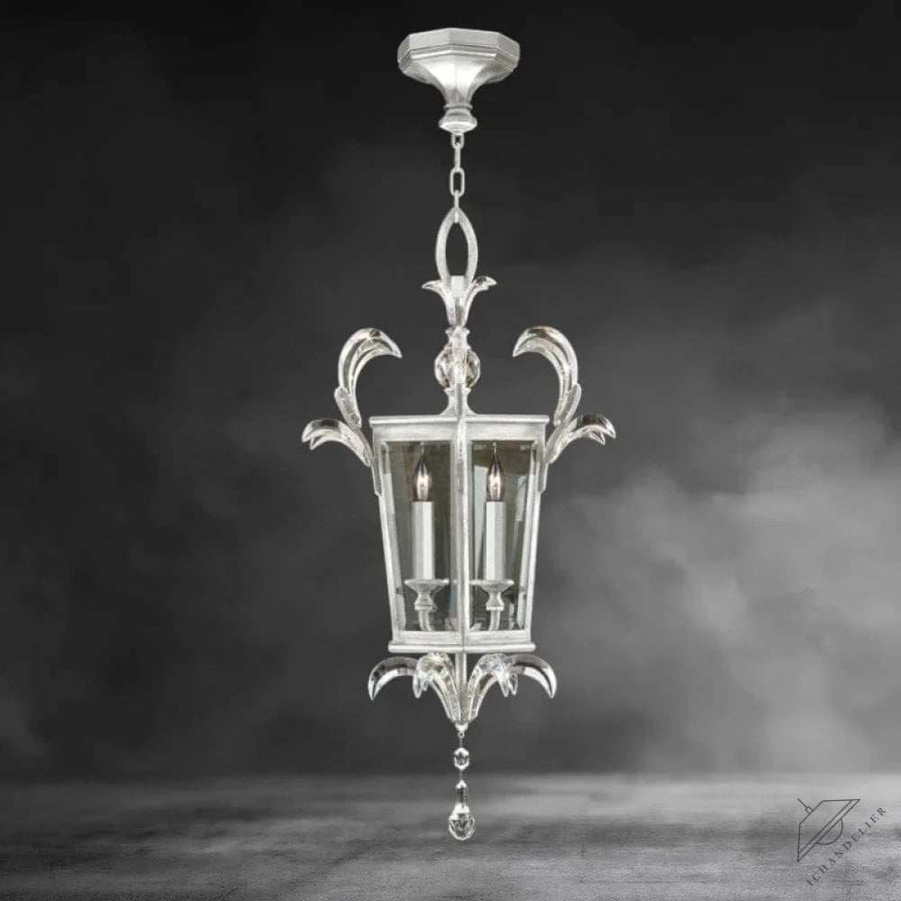Nickel Beveled 3 - Light Chandelier
