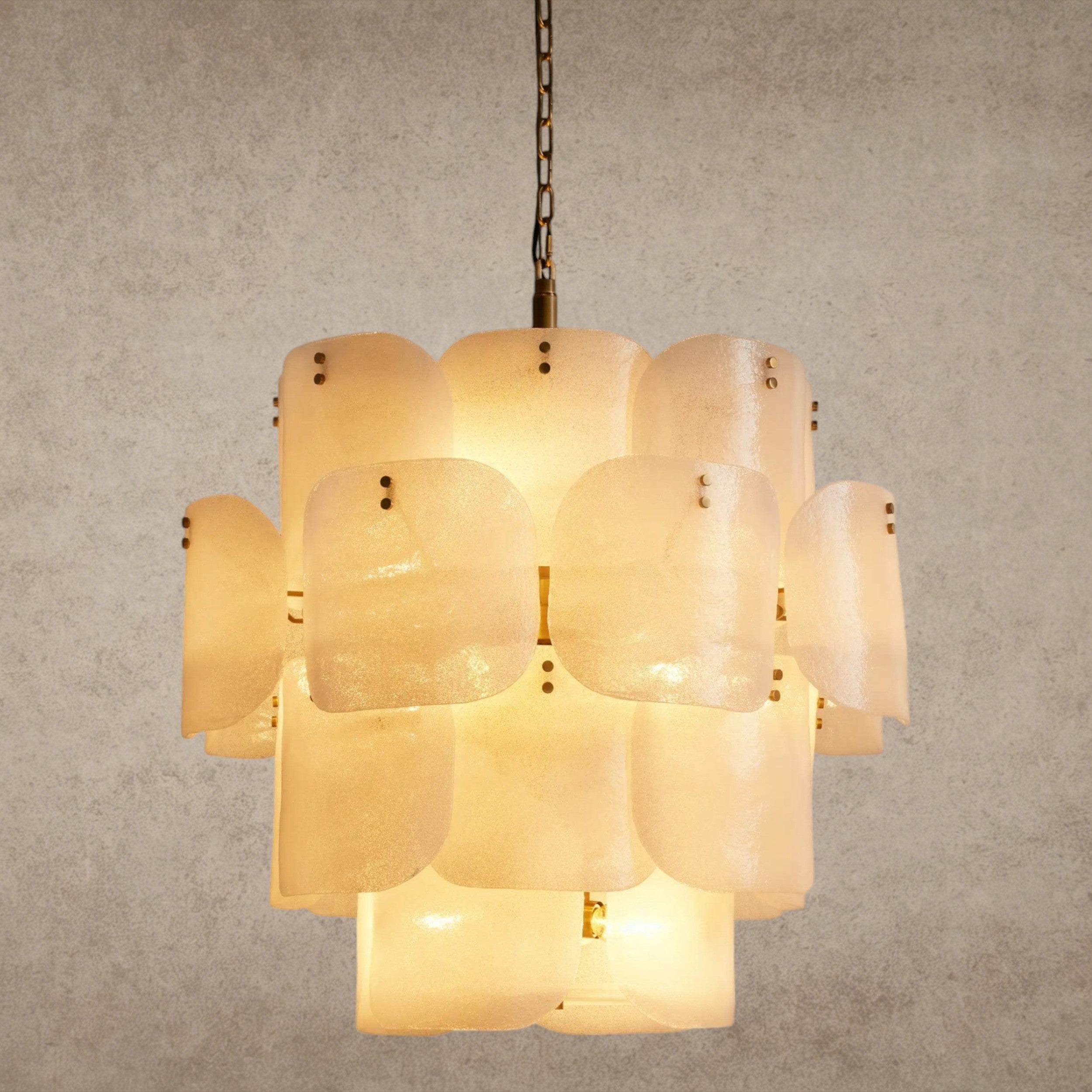 White Blaire Round Chandelier
