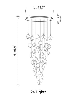 Bloom Chandelier 26/ 36/ 56/ 66/ 96 Lights