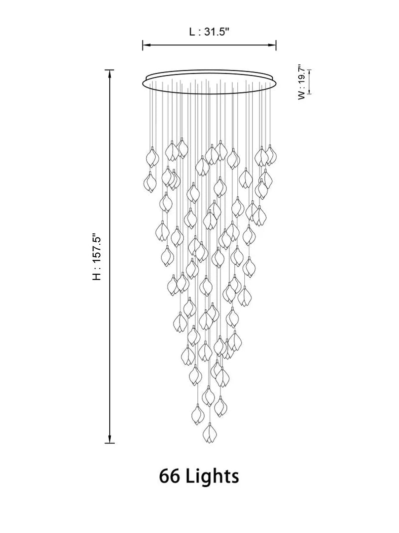 Bloom Chandelier 26/ 36/ 56/ 66/ 96 Lights