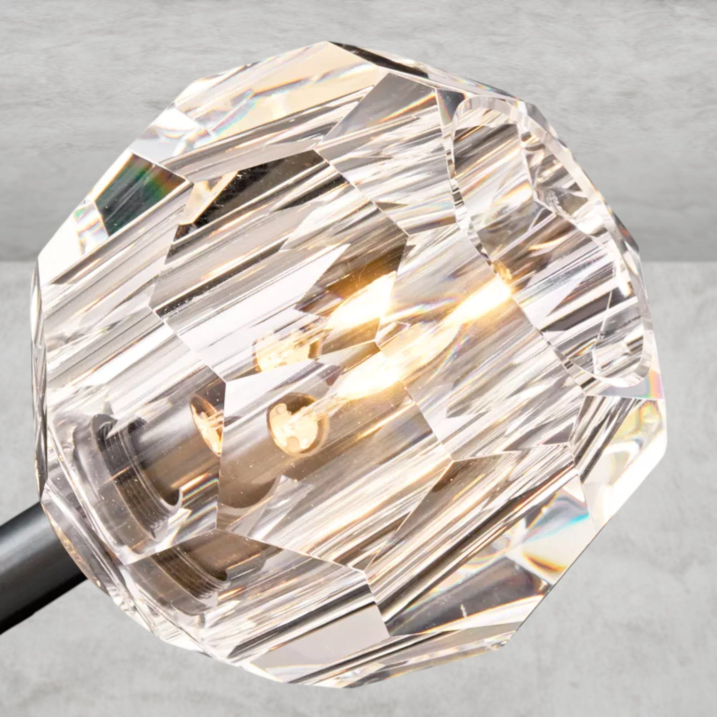 Boule De Clear/ Smoke Cristal Flushmount 24