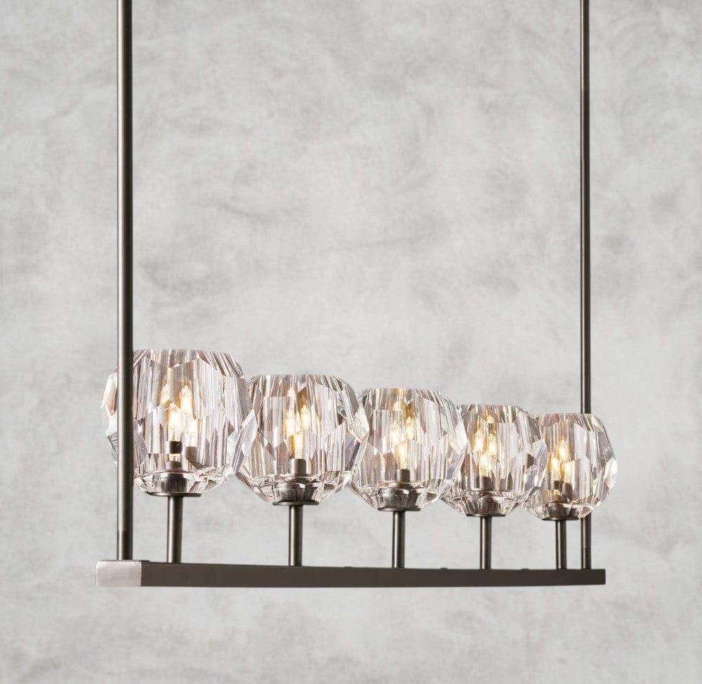 Boule De Cristal Clear Glass Linear Chandelier 48