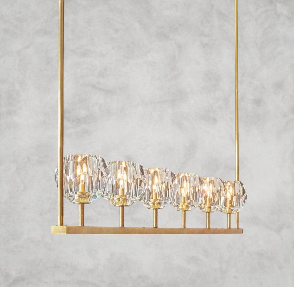 Boule De Cristal Clear Glass Linear Chandelier 48", 60"