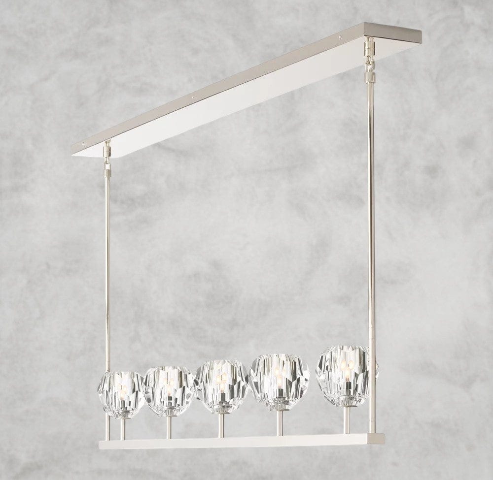 Boule De Cristal Clear Glass Linear Chandelier 48", 60"