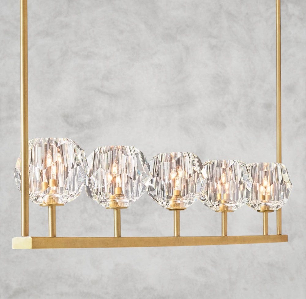Boule De Cristal Clear Glass Linear Chandelier 48