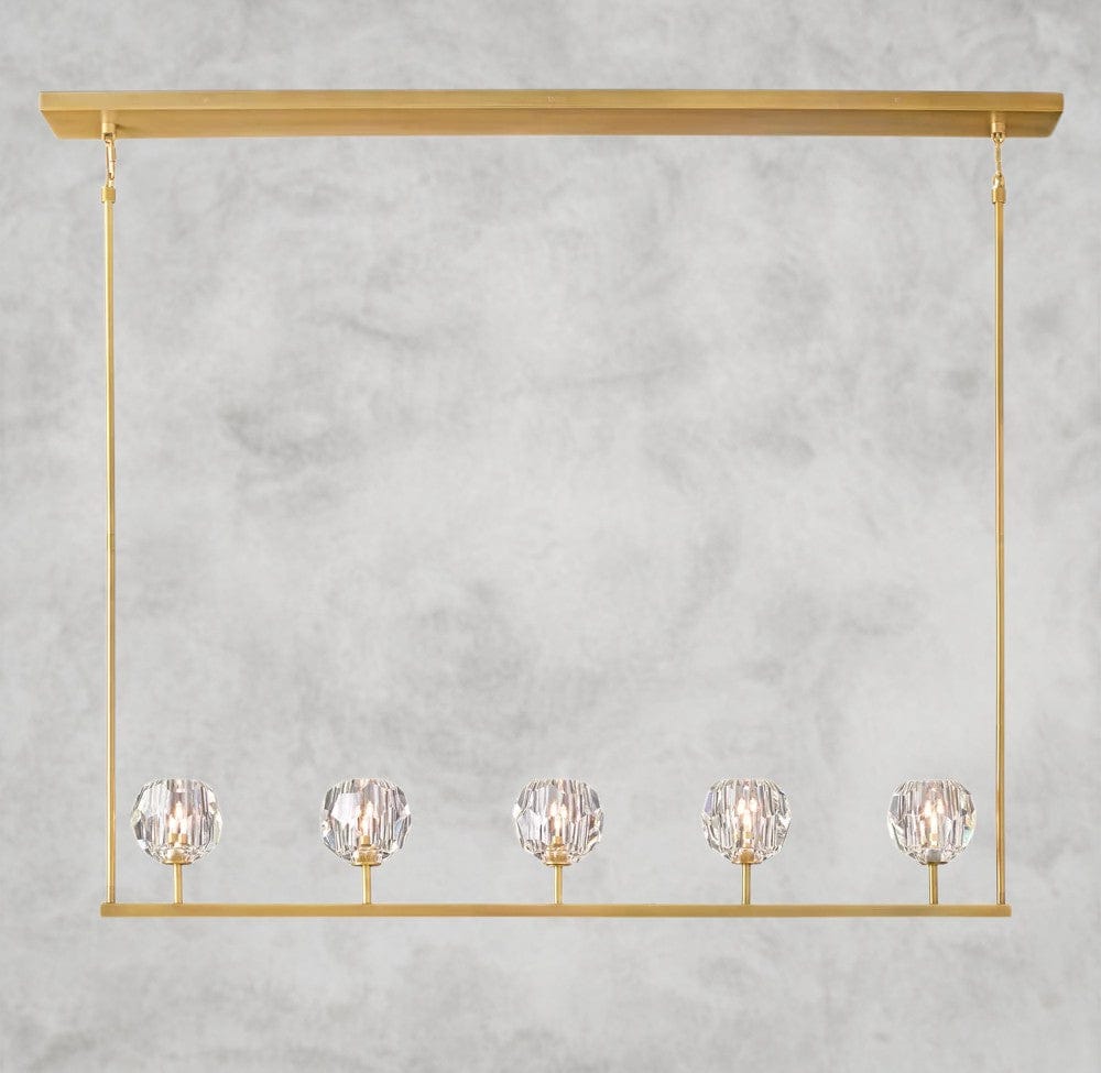 Boule De Cristal Clear Glass Linear Chandelier 48