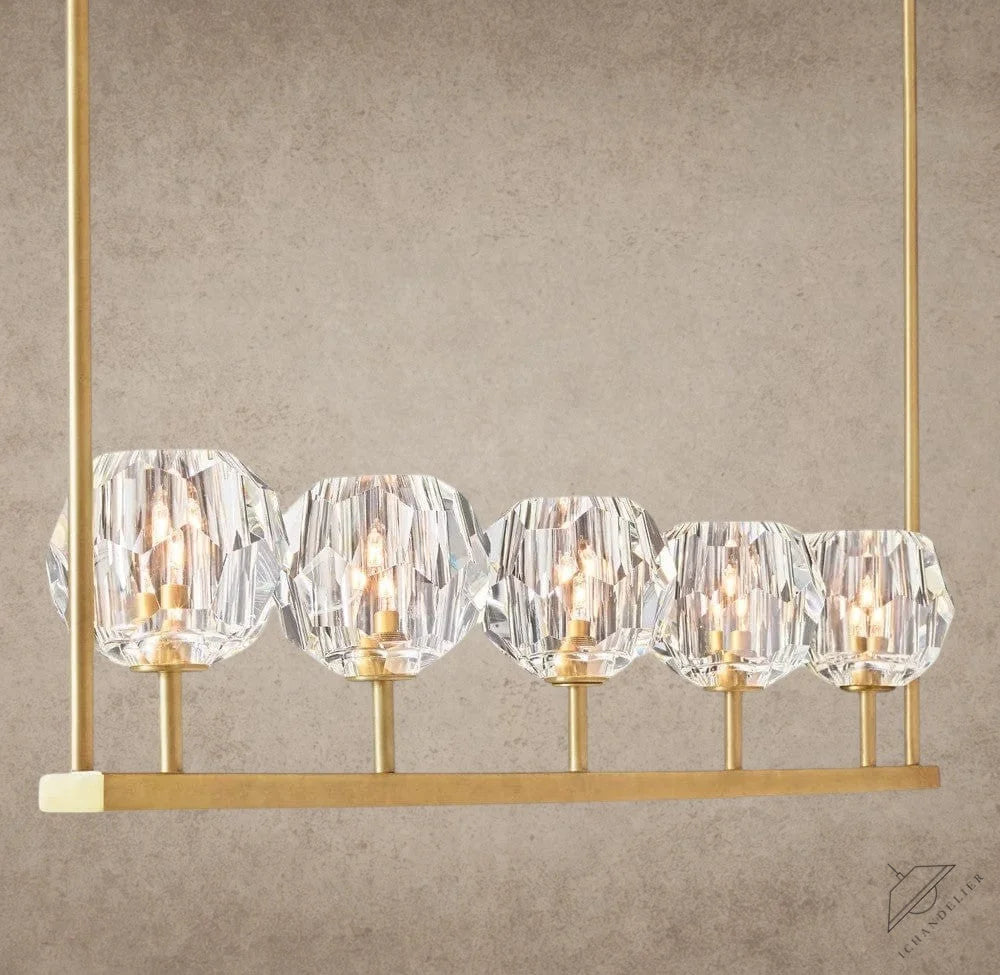Boule De Cristal Clear Glass Linear Chandelier 48", 60"