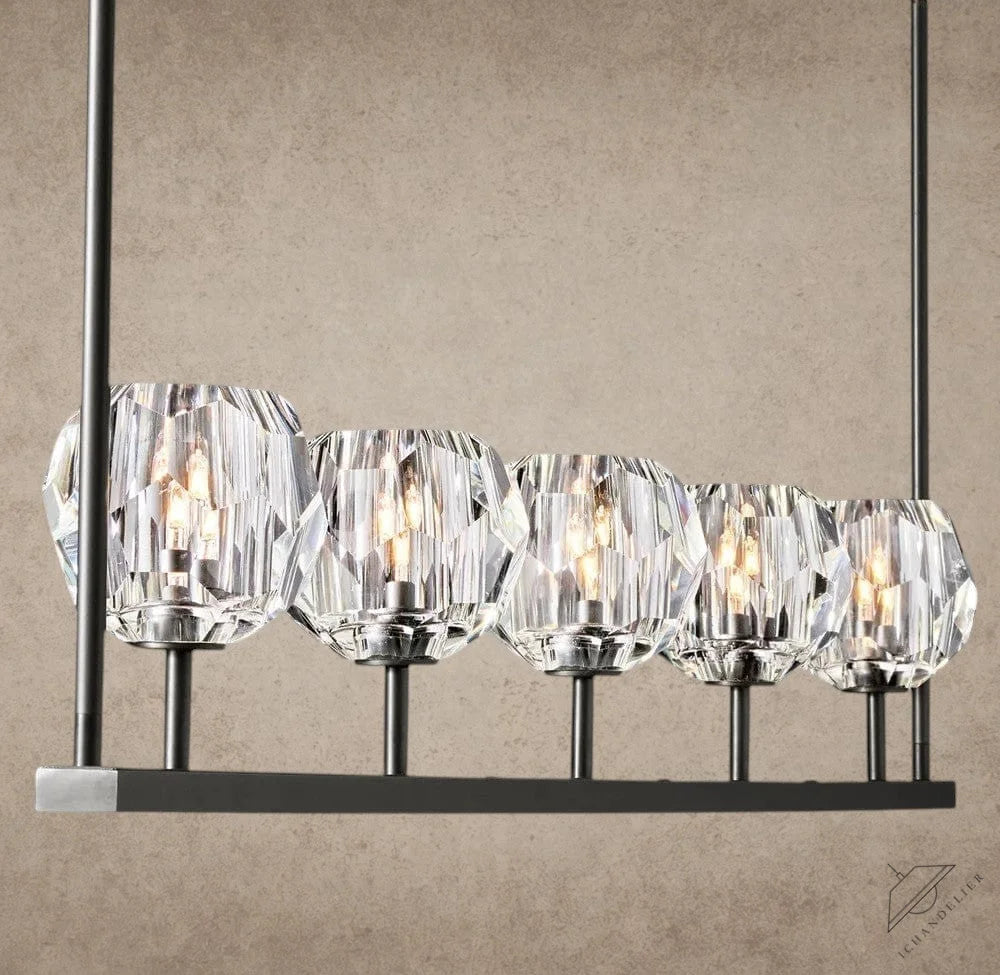 Boule De Cristal Clear Glass Linear Chandelier 48", 60"