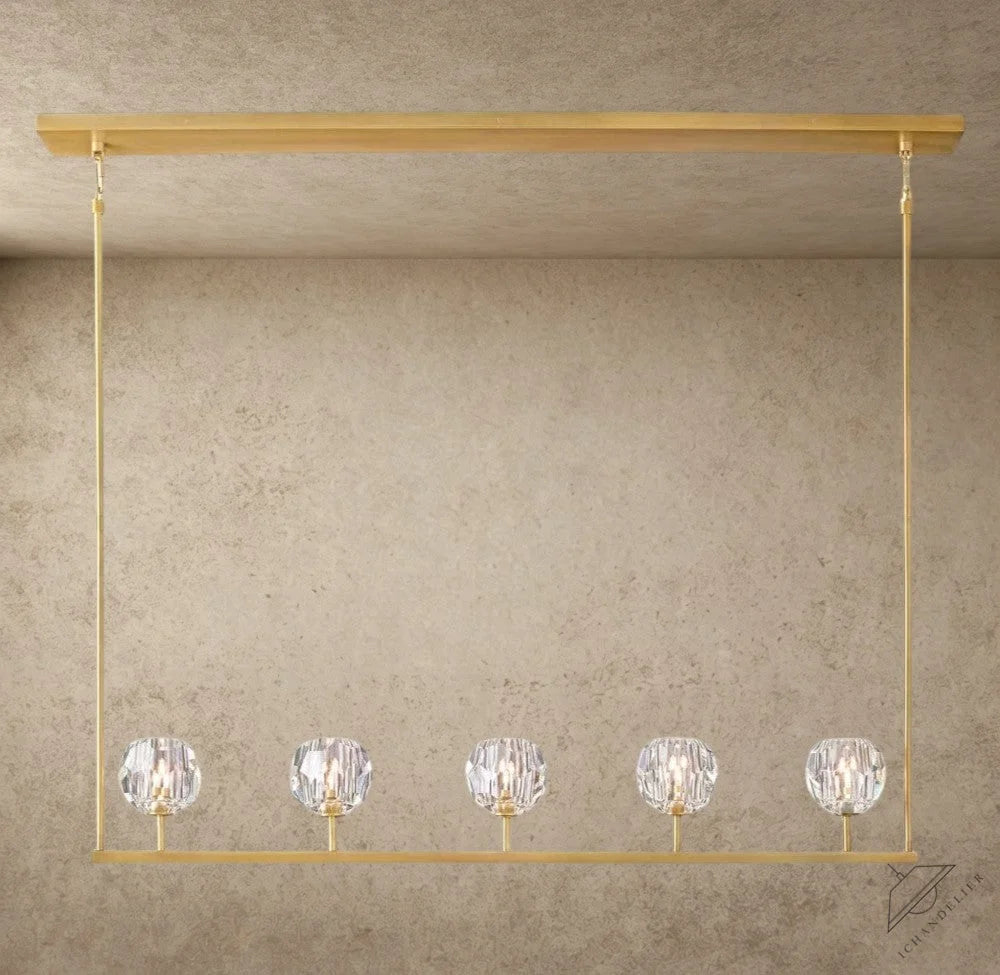 Boule De Cristal Clear Glass Linear Chandelier 48", 60"