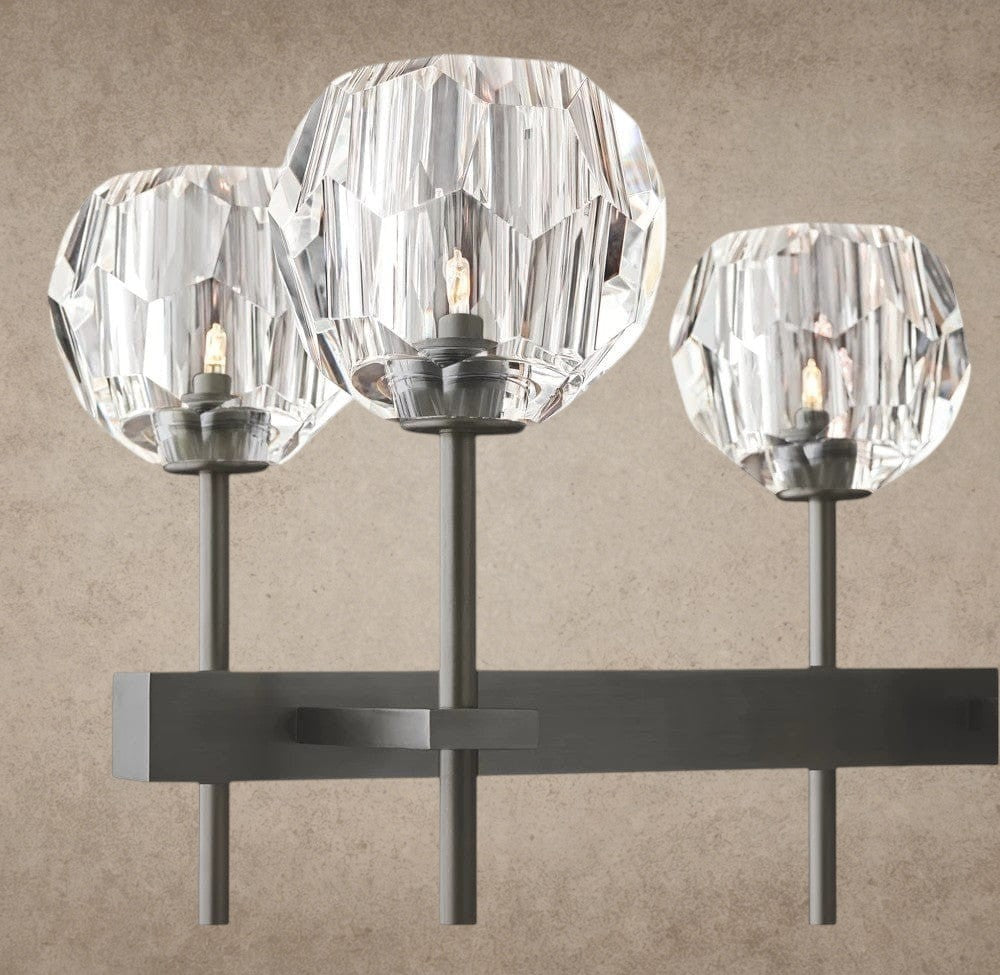 Boule De Cristal Double Linear Chandelier 60"
