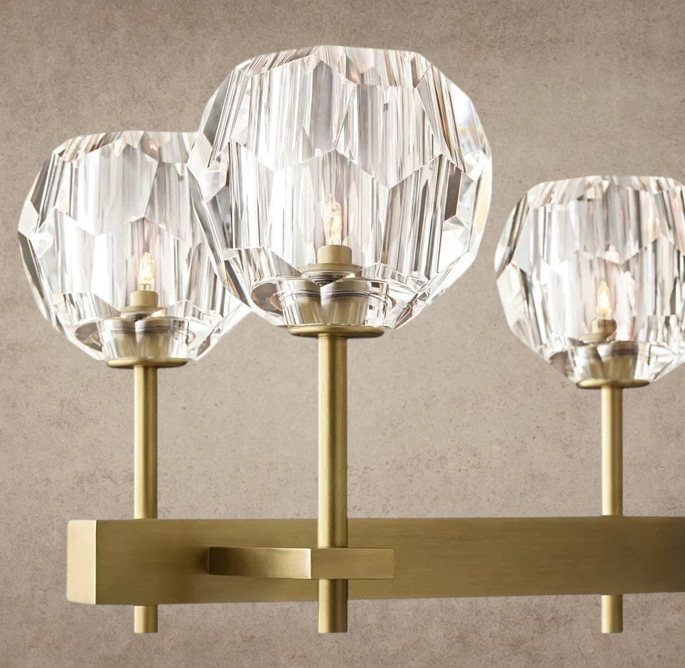 Boule De Cristal Double Linear Chandelier 60"