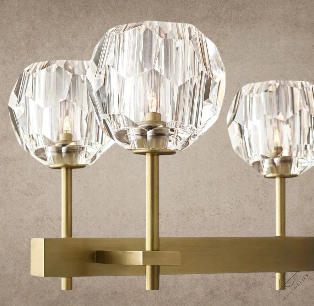Boule De Cristal Double Linear Chandelier 60"