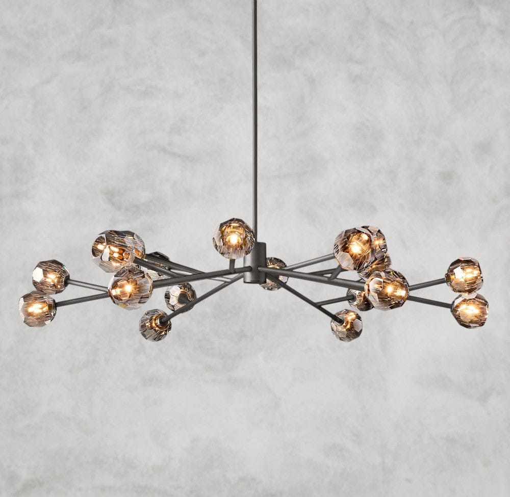 60" / Smoke / Bronze Boule De Cristal Round Chandelier 24", 36", 48", 60", 72"