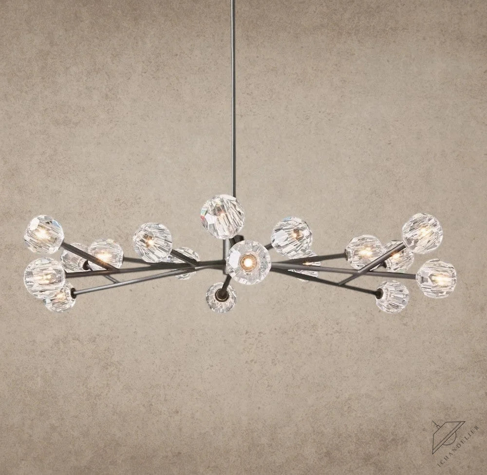60" / Clear / Bronze Boule De Cristal Round Chandelier 24", 36", 48", 60", 72"