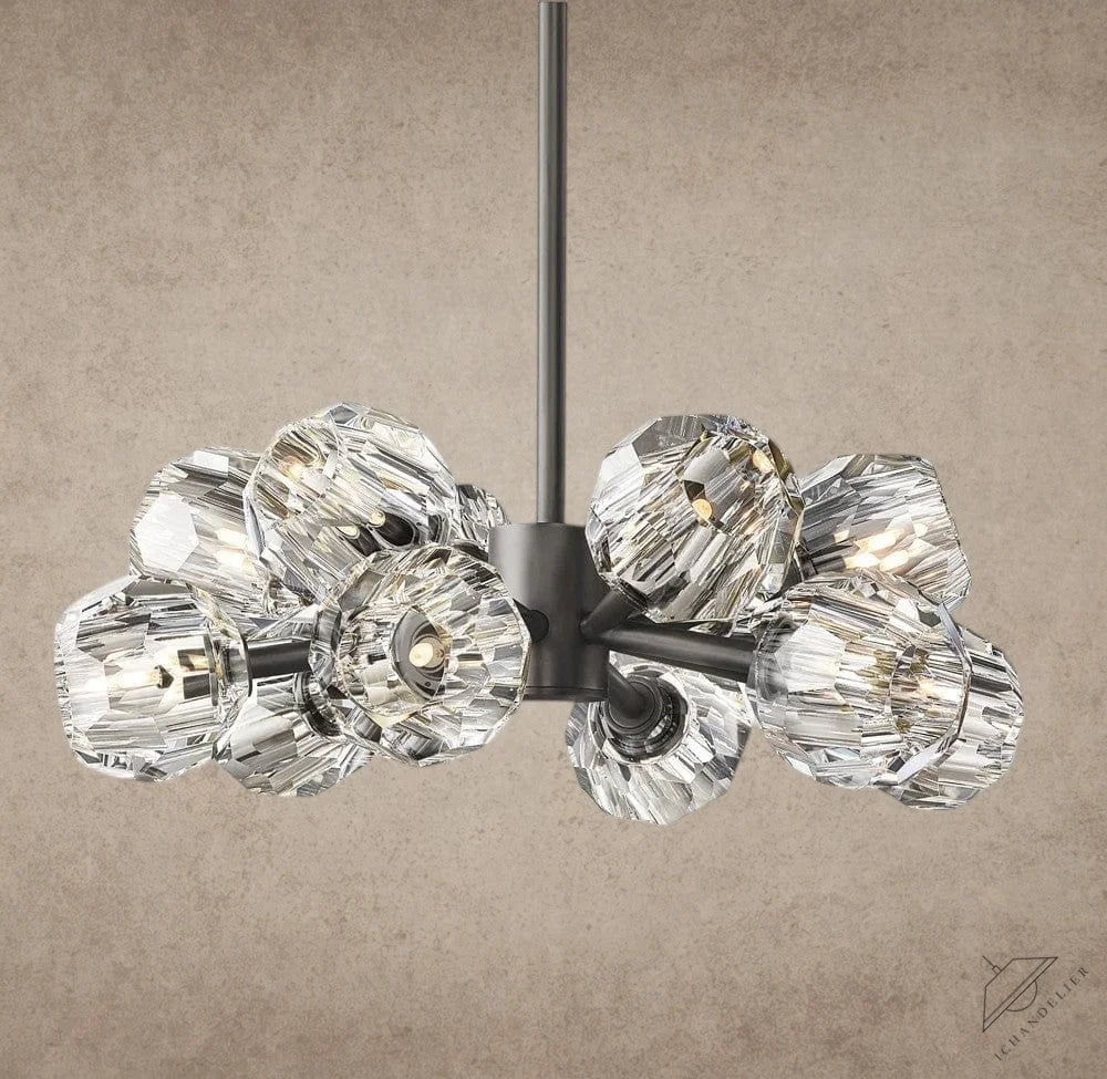 24" / Clear / Bronze Boule De Cristal Round Chandelier 24", 36", 48", 60", 72"