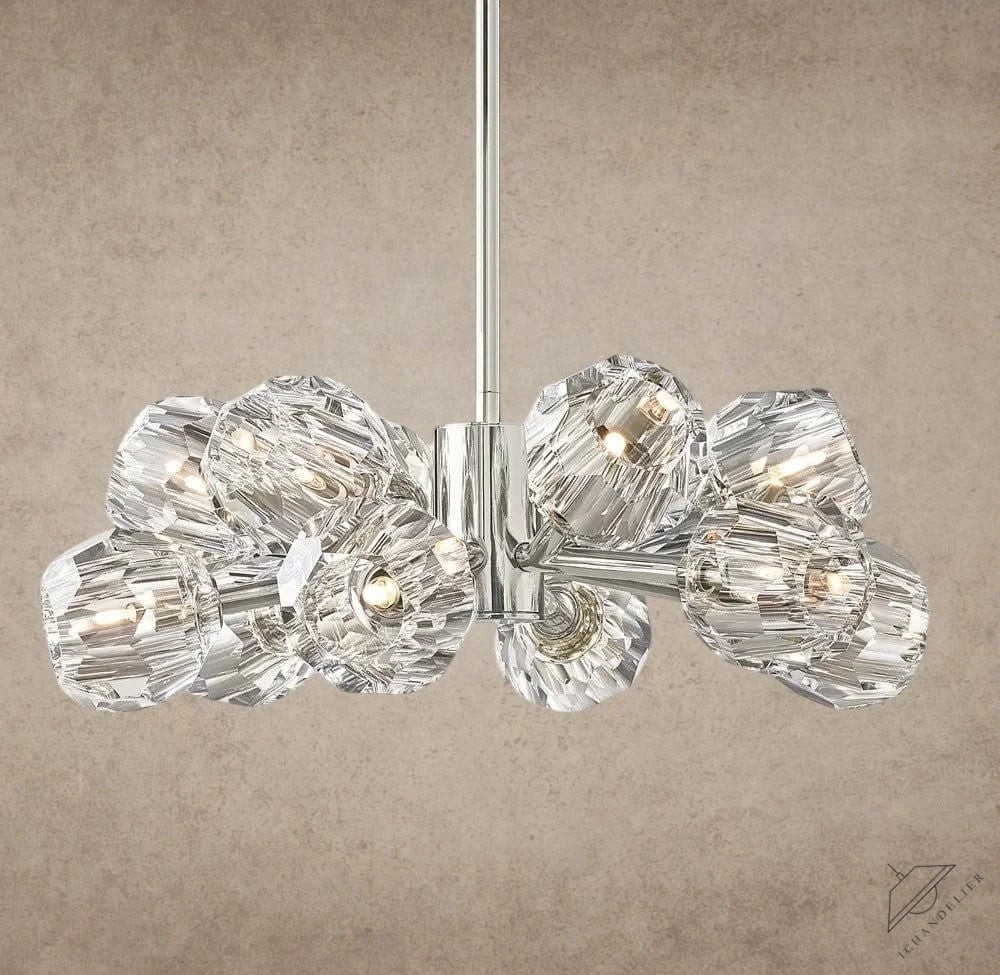 24" / Clear / Nickle Boule De Cristal Round Chandelier 24", 36", 48", 60", 72"